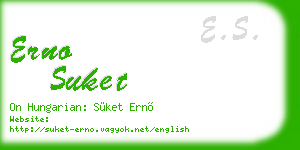 erno suket business card